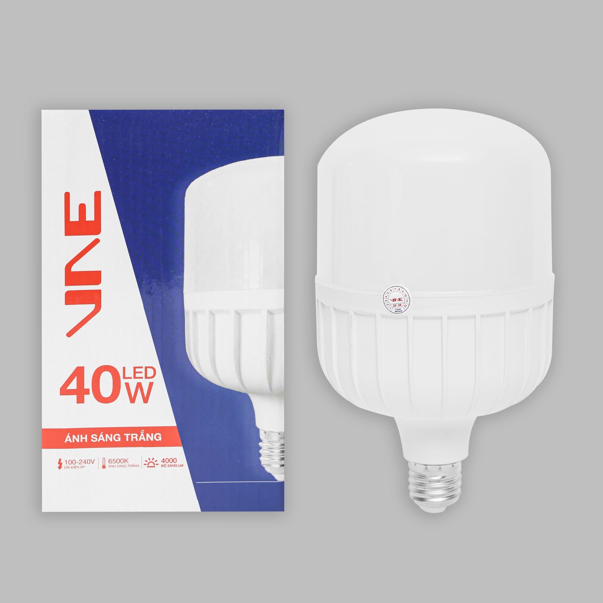 Bóng LED trụ 6500K 40W
