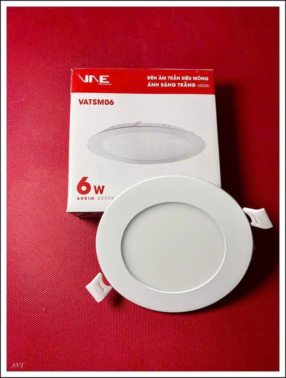 Đèn LED âm trần siêu mỏng 110mm 6W 3000K/6500K (Driver rời)