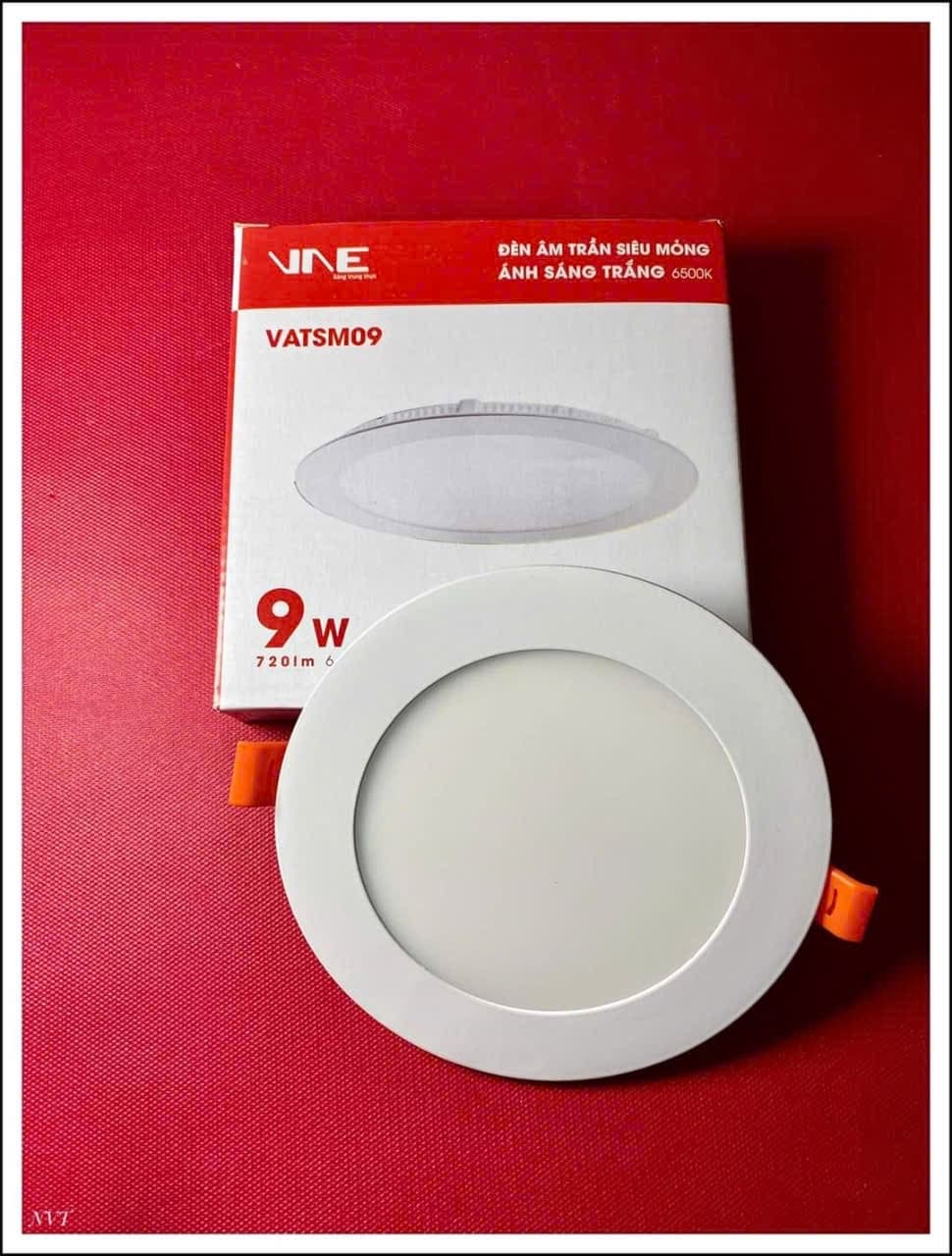 Đèn LED âm trần siêu mỏng 130mm 3000K/6500K 9W (Driver rời)