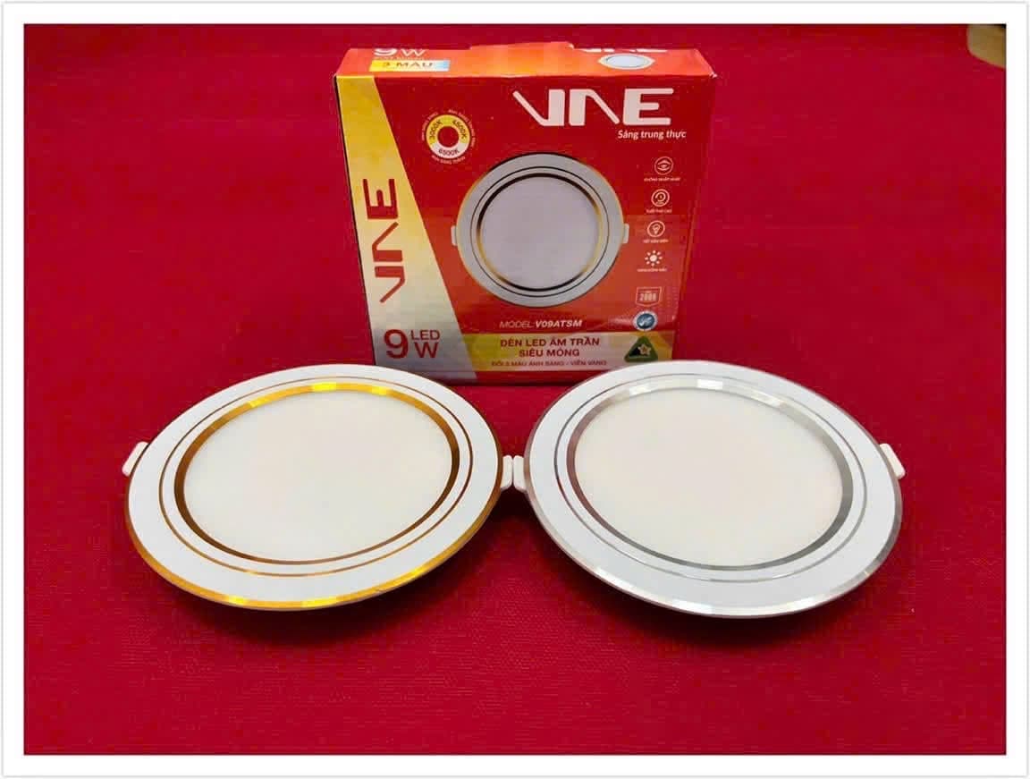 Đèn LED âm trần siêu mỏng 9W 130mm 3 màu (Driver rời) EMC