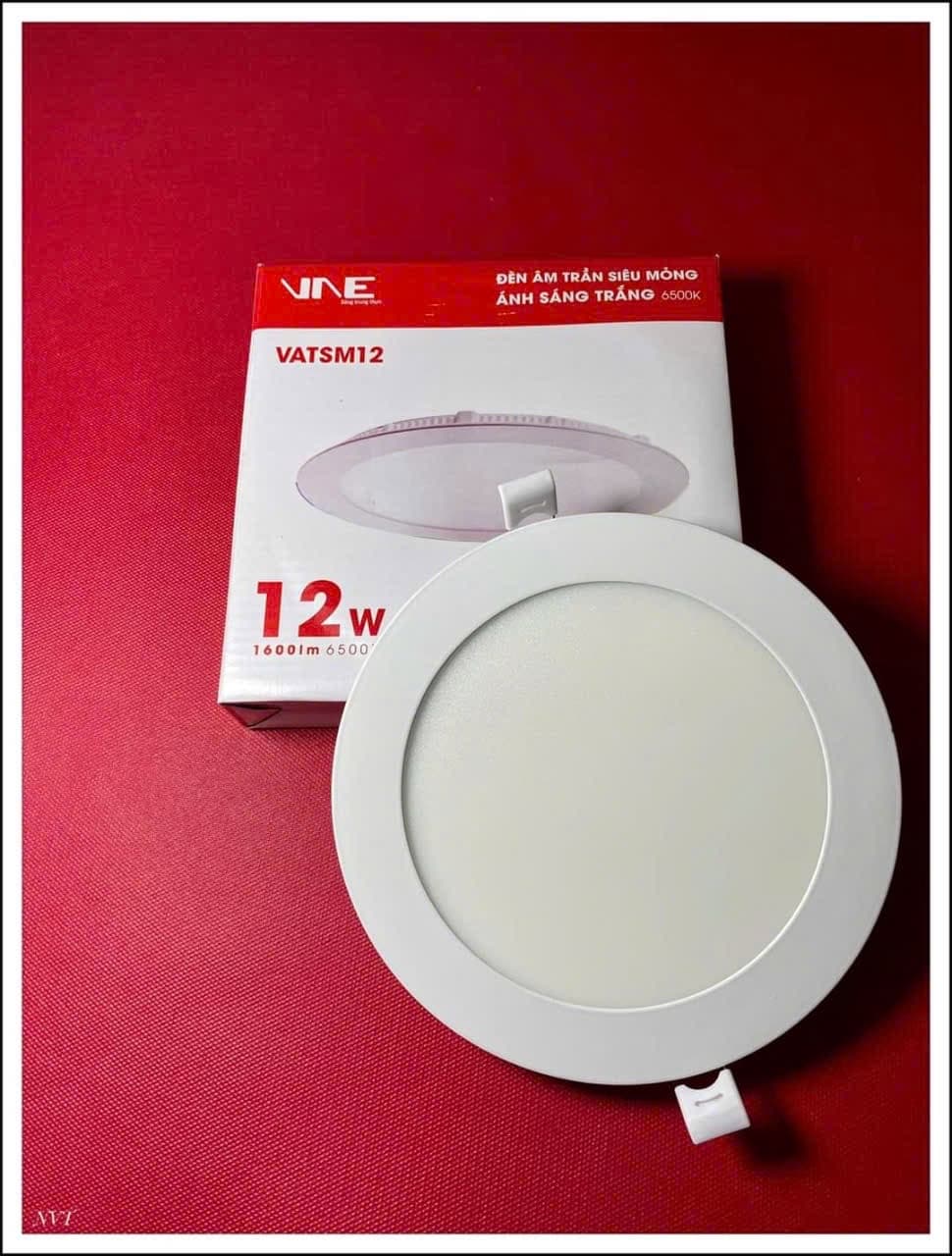 Đèn LED âm trần siêu mỏng 130mm 12W 3000K/6500K (Driver rời)